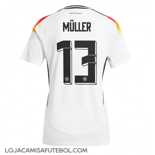 Camisa de Futebol Alemanha Thomas Muller #13 Equipamento Principal Europeu 2024 Manga Curta